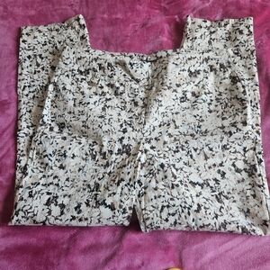 Premise Black and Cream Patterned Pants
